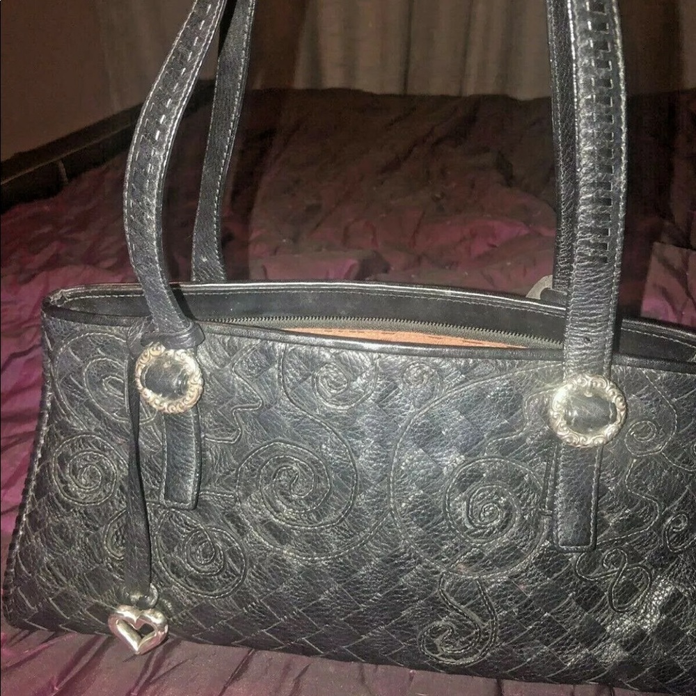 BRIGHTON HANDBAG DESIGNER COLLECTION BLACK LEATHER